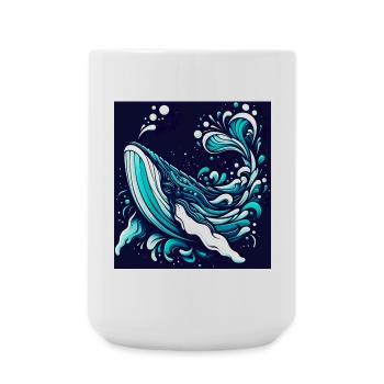 Baleine - Grande tasse 440 ml - blanc - Devant
