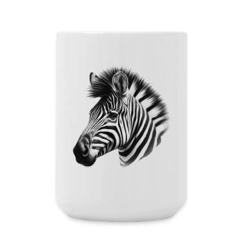 Zebra - Große Tasse 440 ml - Weiß - Vorne