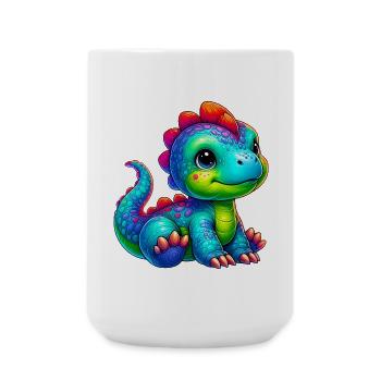 Dinosaurier - Große Tasse 440 ml - Weiß - Vorne