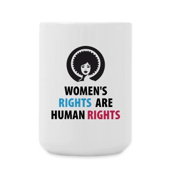 Les droits des femmes sont des droits humains - Grande tasse 440 ml - blanc - Devant