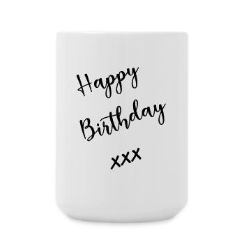 Alles Gute zum Geburtstag - Große Tasse 440 ml - Weiß - Vorne