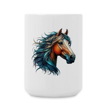 Cheval - Grande tasse 440 ml - blanc - Devant