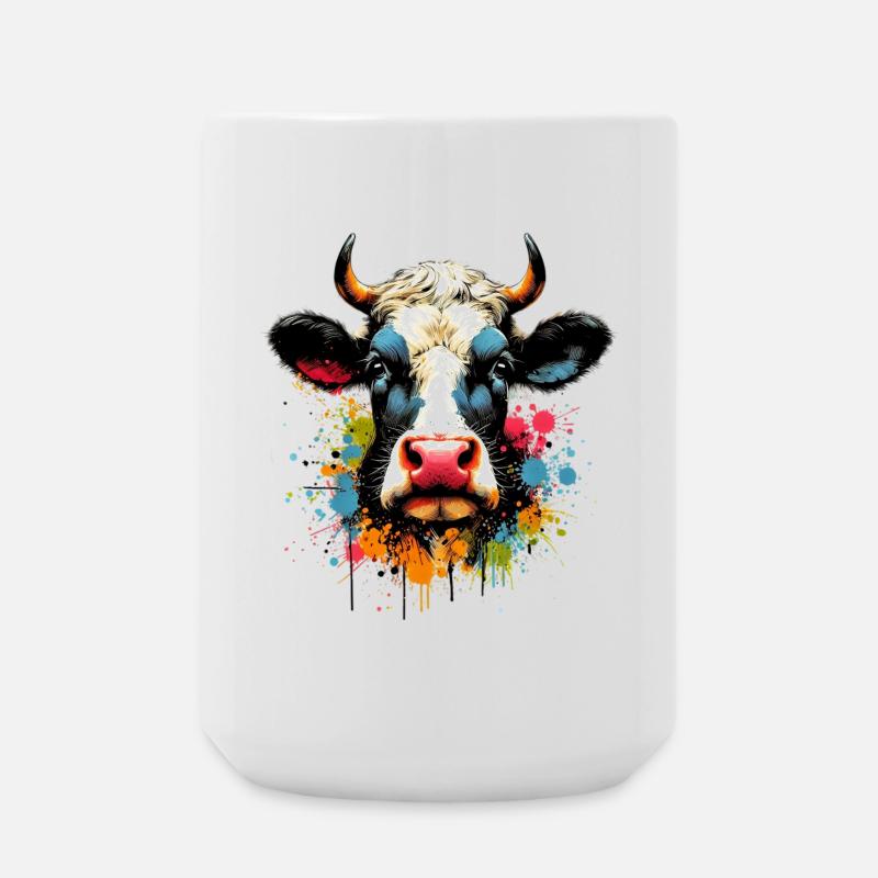 Kuh - Große Tasse 440 ml - Weiß