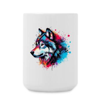 Loup - Grande tasse 440 ml - blanc - Devant
