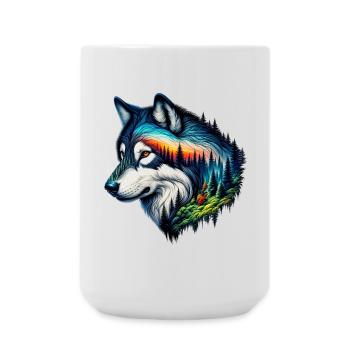 Loup - Grande tasse 440 ml - blanc - Devant