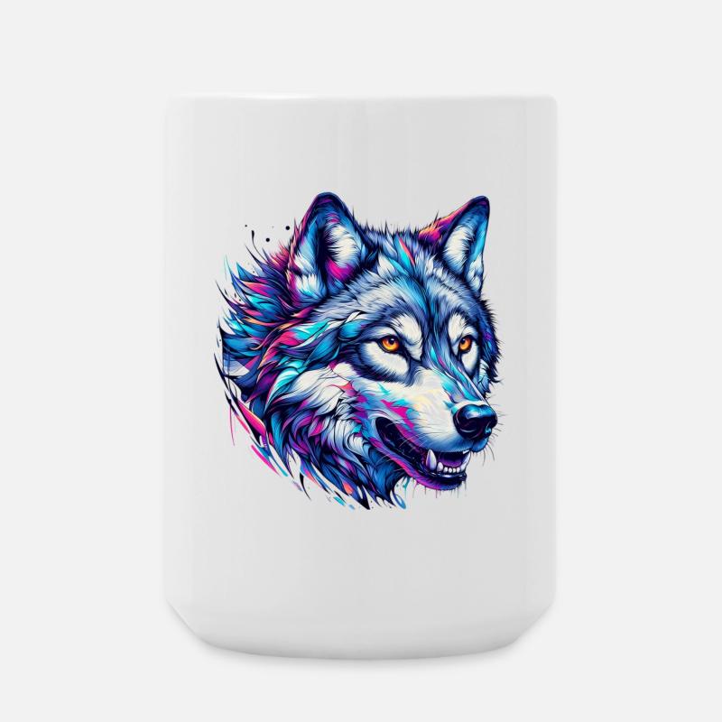Wolf - Große Tasse 440 ml - Weiß