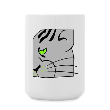 Cat - Large Mug 440 ml - white - Front