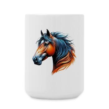 Cheval - Grande tasse 440 ml - blanc - Devant