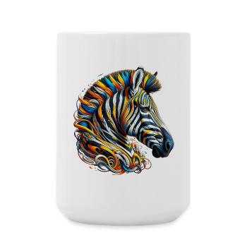 Zebra - Große Tasse 440 ml - Weiß - Vorne