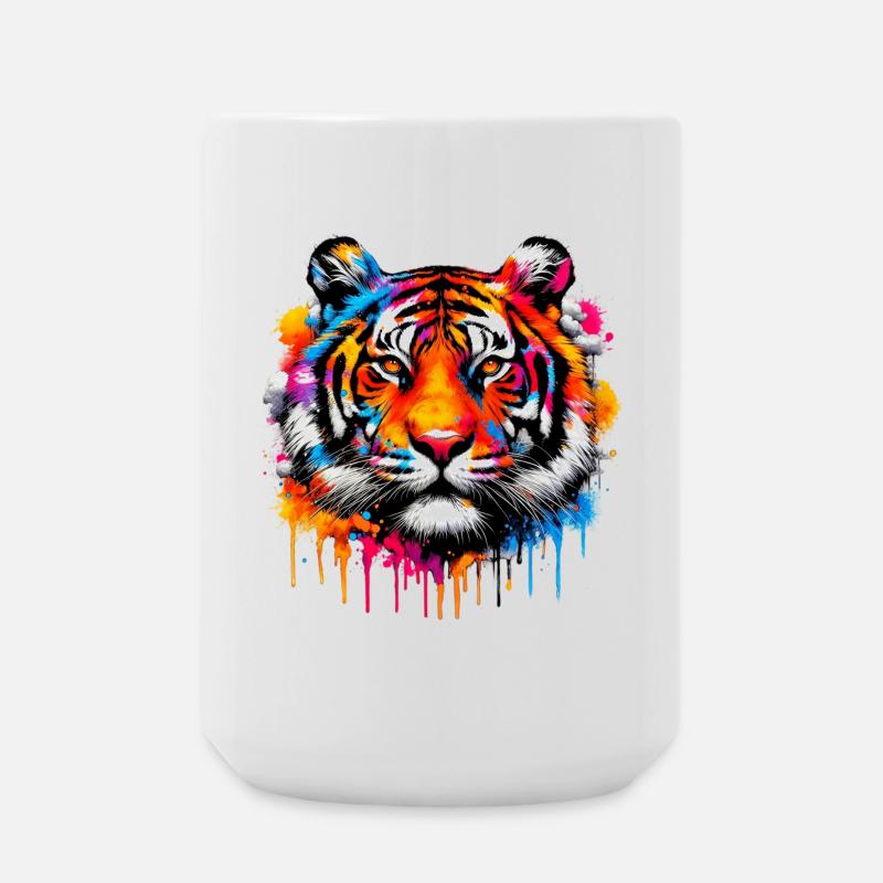 Tiger - Große Tasse 440 ml - Weiß