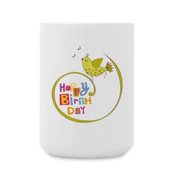 Bon anniversaire - Grande tasse 440 ml - blanc - Devant