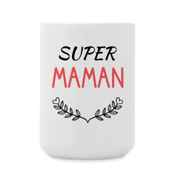 BONNE FÊTE. BONNE FÊTE MAMAN. MAMAN. FÊTE - Grande tasse 440 ml - blanc - Devant