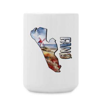Watercolor Map Fanø - Large Mug 440 ml - white - Front