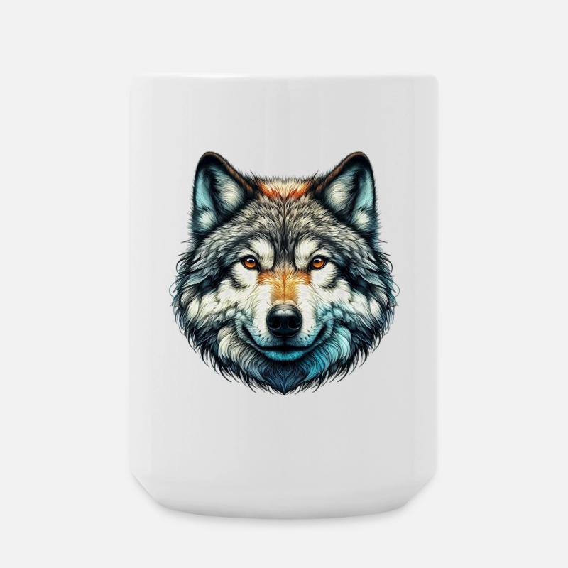 Wolf - Große Tasse 440 ml - Weiß