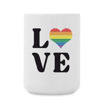 LGBTQ Pride Month - Love is Love - Large Mug 440 ml - white - Front