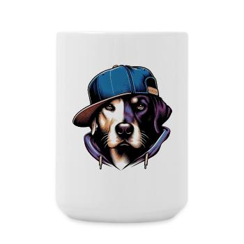 Hund - Große Tasse 440 ml - Weiß - Vorne