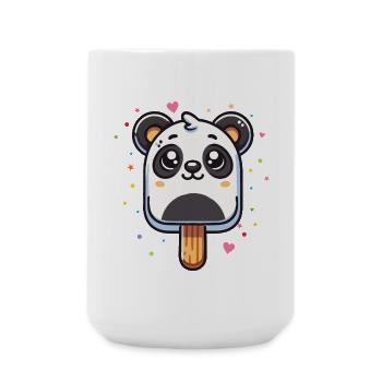 niedliches Panda-Eis-Motiv für den Sommer - Große Tasse 440 ml - Weiß - Vorne
