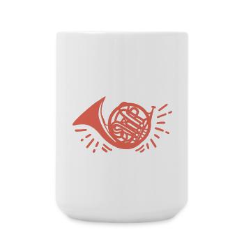 Waldhorn - Große Tasse 440 ml - Weiß - Vorne