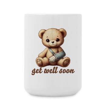 Peluche réconfortante - Teddy apporte du réconfort - Grande tasse 440 ml - blanc - Devant