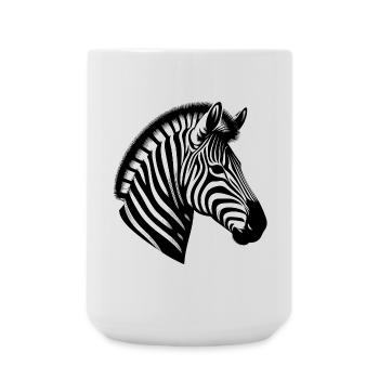 Zebra - Große Tasse 440 ml - Weiß - Vorne