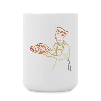 Vintage Pizza Maker - Large Mug 440 ml - white - Front