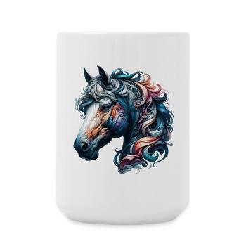 Cheval - Grande tasse 440 ml - blanc - Devant