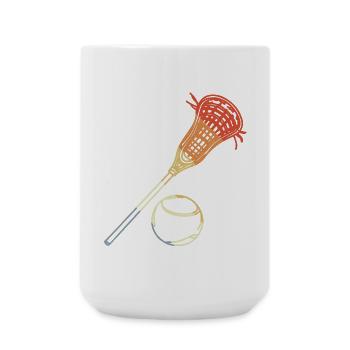 Lacrosse Vintage Look - Große Tasse 440 ml - Weiß - Vorne