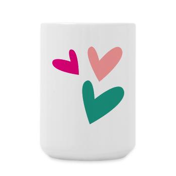 LIEBE. PAAR. GERADE VERHEIRATET. Junggesellinnenabschied. VALENTINSTAG. - Große Tasse 440 ml - Weiß - Vorne