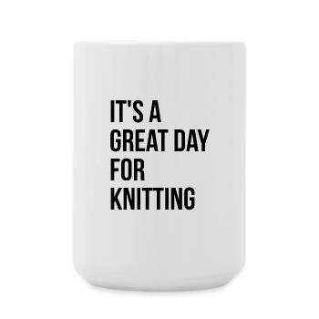 tricot - Grande tasse 440 ml - blanc - Devant