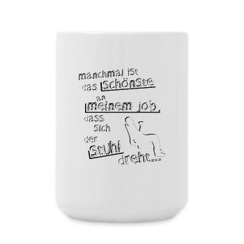 Das schönste an meinem Job - Große Tasse 440 ml - Weiß - Vorne