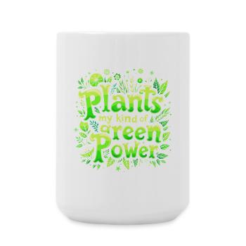 PLANTS: MY KIND OF GREEN POWER - Large Mug 440 ml - white - Front