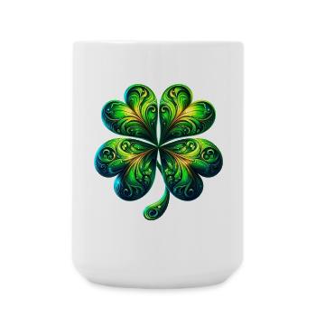 Trèfle à quatre feuilles - Grande tasse 440 ml - blanc - Devant