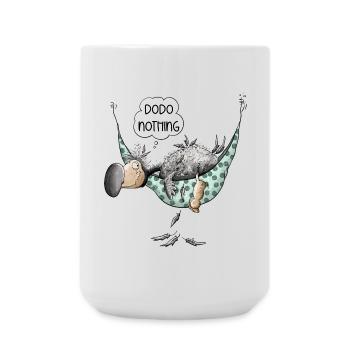 Dodo Noting Chillt In Hängematte - Große Tasse 440 ml - Weiß - Vorne