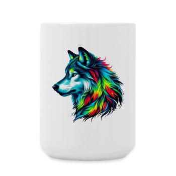 Wolf - Large Mug 440 ml - white - Front