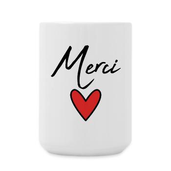 THANK YOU. ANNIVERSARY. BIRTH. - Large Mug 440 ml - white - Front