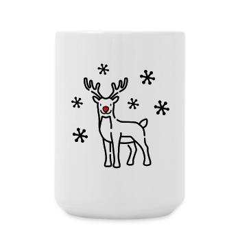 Cerf de Noël Renne - Grande tasse 440 ml - blanc - Devant