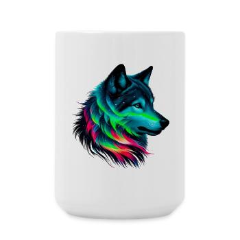 Wolf - Large Mug 440 ml - white - Front