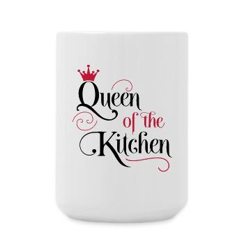Kochschürze für Frauen - Große Tasse 440 ml - Weiß - Vorne