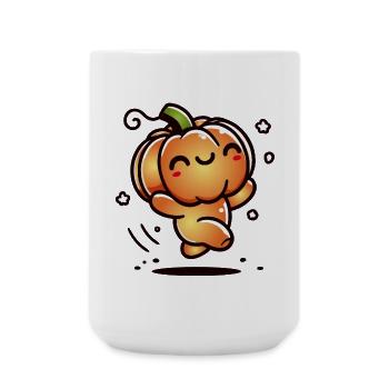 Tanzender Kürbis - niedlicher Halloween Spaß - Große Tasse 440 ml - Weiß - Vorne