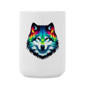 Wolf - Large Mug 440 ml - white - Front