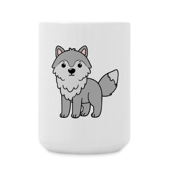 Wolf Wolves - Large Mug 440 ml - white - Front