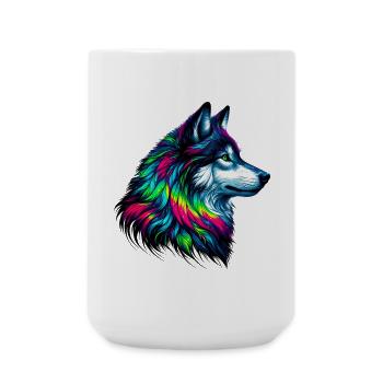 Wolf - Large Mug 440 ml - white - Front