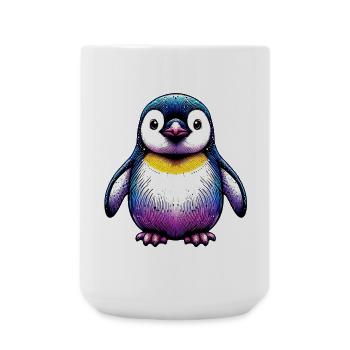 Pingouin - Grande tasse 440 ml - blanc - Devant
