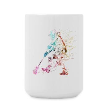 Croquis du joueur de crosse - Grande tasse 440 ml - blanc - Devant