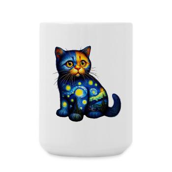 Chat - Grande tasse 440 ml - blanc - Devant