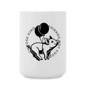 Schweine sind Freunde - Große Tasse 440 ml - Weiß - Vorne