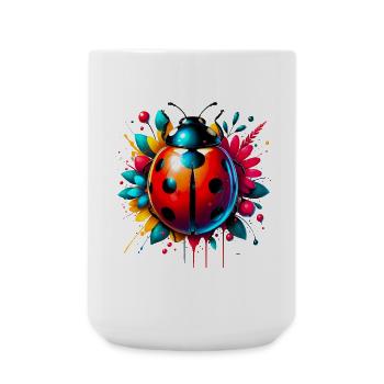 Marienkäfer - Große Tasse 440 ml - Weiß - Vorne