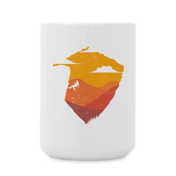 Desert Sunset with Cactus Silhouette - Large Mug 440 ml - white - Front