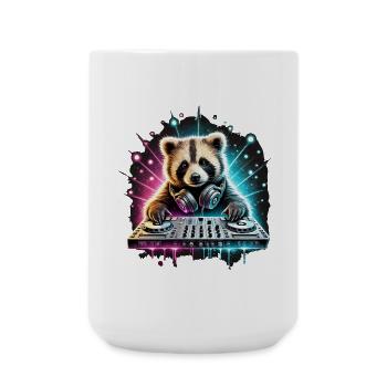 RackoonBeatz aux platines - DJ Waschbär - Grande tasse 440 ml - blanc - Devant
