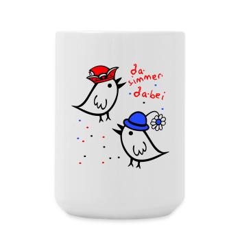 da simmer dabei, Karneval - Große Tasse 440 ml - Weiß - Vorne